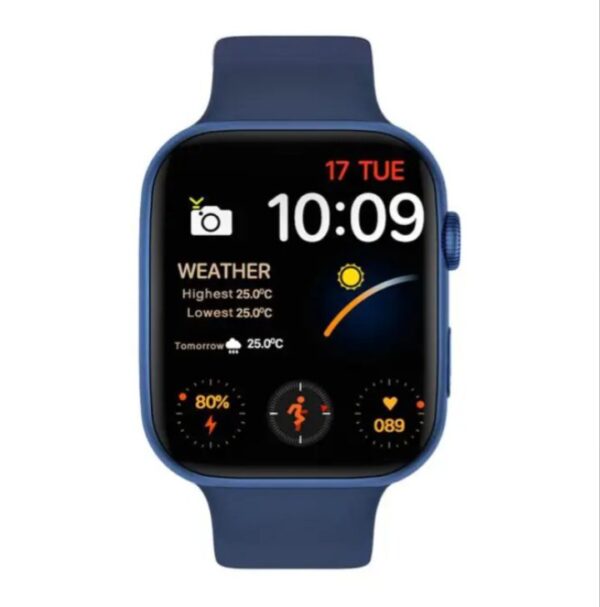 ⁦FR99 Pluse ساعة ذكية 44MM-SERIES 6 شاشة تتش بالكامل جميع زراير الساعة تعمل  مع 2 سوار قماش و سيليكون تدعم اللغة العربية ومتوافقة مع  Android و IOS لون أزرق⁩ - الصورة ⁦8⁩