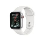 HX68 ساعة ذكية شاشة تتش بالكامل تقوم بقياس نسبة الأكسجين في الدم ونبطات القلب وضغط الدم وتنبيهات المكالمات والرسائل متوافقة مع Android و IOS لون فضي