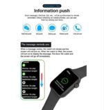 ⁦HX68 ساعة ذكية شاشة تتش بالكامل تقوم بقياس نسبة الأكسجين في الدم ونبطات القلب وضغط الدم وتنبيهات المكالمات والرسائل متوافقة مع Android و IOS لون فضي⁩ - الصورة ⁦3⁩