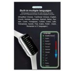 ⁦HX68 ساعة ذكية شاشة تتش بالكامل تقوم بقياس نسبة الأكسجين في الدم ونبطات القلب وضغط الدم وتنبيهات المكالمات والرسائل متوافقة مع Android و IOS لون فضي⁩ - الصورة ⁦5⁩