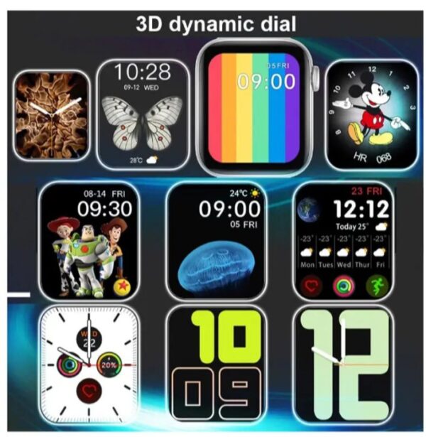 ⁦MC57 ساعة ذكية 40MM-SERIES 6 شاشة تتش بالكامل تدعم اللغة العربية تقوم بقياس نسبة الأكسجين في الدم ونبطات القلب وضغط الدم وتنبيهات المكالمات والرسائل متوافقة مع Android و IOS لون أخضر⁩ - الصورة ⁦5⁩