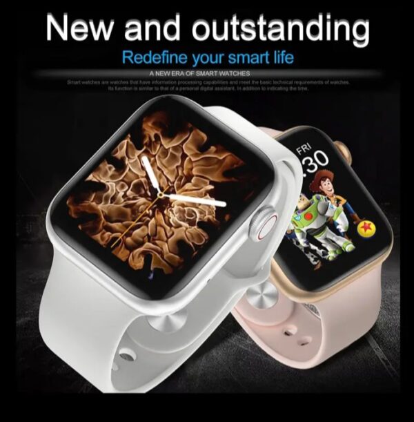 ⁦MC57 ساعة ذكية 40MM-SERIES 6 شاشة تتش بالكامل تدعم اللغة العربية تقوم بقياس نسبة الأكسجين في الدم ونبطات القلب وضغط الدم وتنبيهات المكالمات والرسائل متوافقة مع Android و IOS لون أخضر⁩ - الصورة ⁦2⁩