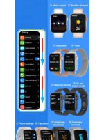 ⁦MC57 ساعة ذكية 40MM-SERIES 6 شاشة تتش بالكامل تدعم اللغة العربية تقوم بقياس نسبة الأكسجين في الدم ونبطات القلب وضغط الدم وتنبيهات المكالمات والرسائل متوافقة مع Android و IOS لون أسود⁩ - الصورة ⁦8⁩