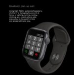 ⁦MC57 ساعة ذكية 40MM-SERIES 6 شاشة تتش بالكامل تدعم اللغة العربية تقوم بقياس نسبة الأكسجين في الدم ونبطات القلب وضغط الدم وتنبيهات المكالمات والرسائل متوافقة مع Android و IOS لون أسود⁩ - الصورة ⁦2⁩