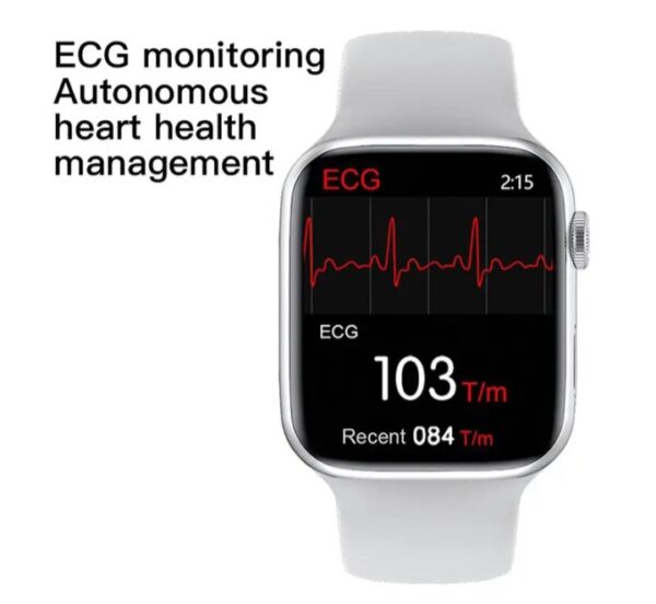 ⁦MC72 Pro ساعة ذكية 44MM-SERIES 6 شاشة تتش بالكامل تقوم بقياس نسبة الأكسجين في الدم ونبطات القلب وضغط الدم وتنبيهات المكالمات والرسائل متوافقة مع Android و IOS لون اسود⁩ - الصورة ⁦5⁩