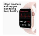 ⁦MC72 Pro ساعة ذكية 44MM-SERIES 6 شاشة تتش بالكامل تقوم بقياس نسبة الأكسجين في الدم ونبطات القلب وضغط الدم وتنبيهات المكالمات والرسائل متوافقة مع Android و IOS لون ذهبي⁩ - الصورة ⁦9⁩