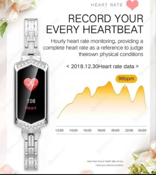 ⁦ساعة ذكية B78 تعمل باللمس متوافق مع نظامي Android و iOS – فضي⁩ - الصورة ⁦7⁩