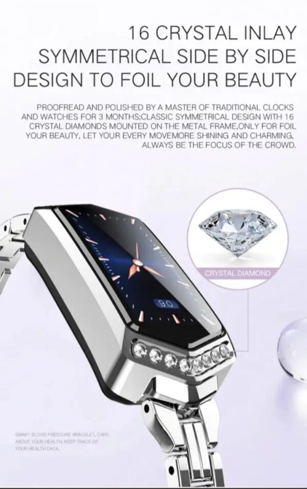 ⁦ساعة ذكية B78 تعمل باللمس متوافق مع نظامي Android و iOS – فضي⁩ - الصورة ⁦8⁩