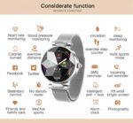 ⁦ساعة ذكية B80 تعمل باللمس متوافق مع نظامي Android و iOS – فضي⁩ - الصورة ⁦7⁩