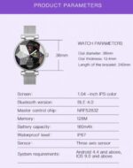 ⁦ساعة ذكية B80 تعمل باللمس متوافق مع نظامي Android و iOS – فضي⁩ - الصورة ⁦6⁩