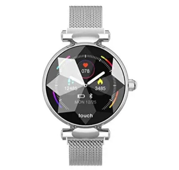 ⁦ساعة ذكية B80 تعمل باللمس متوافق مع نظامي Android و iOS – فضي⁩ - الصورة ⁦5⁩