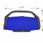 BS-218 سماعة بلوتوث محمولة مع صوت ثلاثي الأبعاد متوافق مع جميع الأجهزة – أزرق