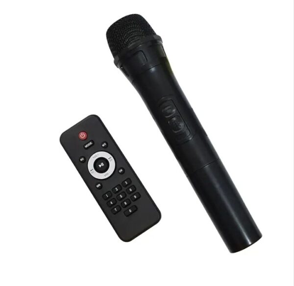 ⁦K2-12 سماعة المناسبات والحفلات والرحلات بالبلوتوث ومضخم صوت – راديو – منفذ للفلاشة aux – كارت ميموري – تسجيل – ميكرفون لاسلكي وريموت للتحكم – متنقله بعجلات للجر – اضاءة ليد – سماعة 12 بوصة قابلة للشحن⁩ - الصورة ⁦6⁩