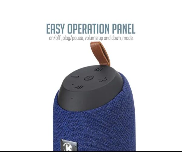 ⁦سماعة بلوتوث K37 صغيرة الحجم صوت ثلاثي الأبعاد – مكالمات – راديو اف ام – منفذ USB منفذ لكارت الميموري – شكل كلاسيكي متواقفة مع جميع الاجهزة لون أزرق⁩ - الصورة ⁦2⁩