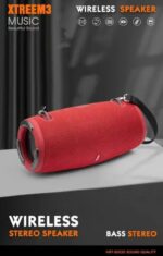 ⁦سماعة بلوتوث محمولة مع صوت ثلاثي الأبعاد – متوافق مع جميع الأجهزة – xtreme3 – أحمر⁩ - الصورة ⁦3⁩