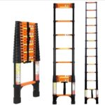 سلم فولاذ الكربوني تليسكوبي مستورد متداخل الاجزاء قابل للتعديل – طول 2.3 متر / موديل YT-CTS230