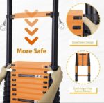 ⁦سلم فولاز كربوني تليسكوبي مستورد متداخل الاجزاء قابل للتعديل – طول 1.7 متر قابل للانحناء 360 درجة / موديل YT-CTM170⁩ - الصورة ⁦4⁩