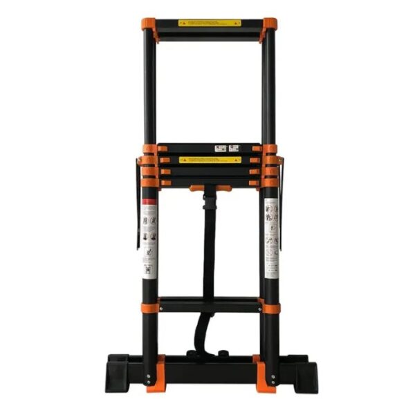 ⁦سلم فولاز كربوني تليسكوبي مستورد متداخل الاجزاء قابل للتعديل – طول 3.9 متر متعدد الجهات ( درجات سلم من الجانبين ) / موديل YT-CTA390⁩ - الصورة ⁦2⁩