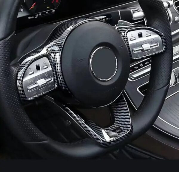 ⁦إطار عجلة القيادة لمرسيدس C W205 2019-2020 / لون كاربون⁩ - الصورة ⁦3⁩