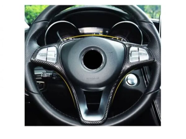 ⁦إطار عجلة القيادة لمرسيدس New C Class 2016-2019 / لون كاربون⁩ - الصورة ⁦7⁩