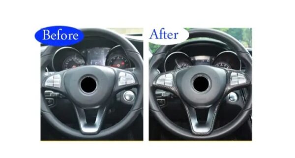 ⁦إطار عجلة القيادة لمرسيدس New C Class 2016-2019 / لون كاربون⁩ - الصورة ⁦8⁩