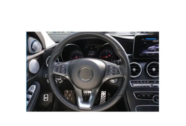 ⁦إطار عجلة القيادة لمرسيدس GLA 2016-2019 / لون كاربون⁩ - الصورة ⁦4⁩