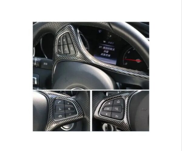 ⁦إطار عجلة القيادة لمرسيدس GLA 2016-2019 / لون كاربون⁩ - الصورة ⁦5⁩