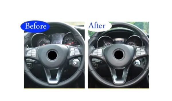 ⁦إطار عجلة القيادة لمرسيدس GLA 2016-2019 / لون كاربون⁩ - الصورة ⁦7⁩