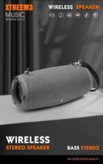 ⁦سماعة بلوتوث محمولة مع صوت ثلاثي الأبعاد – متوافق مع جميع الأجهزة – xtreme3 – رمادي⁩ - الصورة ⁦3⁩