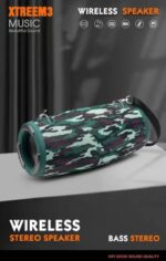 ⁦سماعة بلوتوث محمولة مع صوت ثلاثي الأبعاد – متوافق مع جميع الأجهزة – xtreme3 – كاكي⁩ - الصورة ⁦3⁩