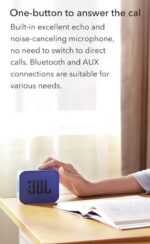 ⁦سماعة جي بي ال المحمولة بلوتوث وميكروفون وراديو FM ومكان لكارت الميموري متوافق مع الموبايل والكمبيوتر لون أزرق⁩ - الصورة ⁦2⁩