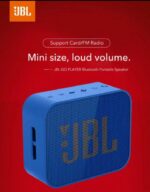 ⁦سماعة جي بي ال المحمولة بلوتوث وميكروفون وراديو FM ومكان لكارت الميموري متوافق مع الموبايل والكمبيوتر لون أزرق⁩ - الصورة ⁦5⁩