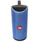 مكبر صوت T&G لاسلكي بلوتوث مضاد للماء استريو – راديو FM – منفذ كارت ميموري – USB – منفذ AUX لون أزرق