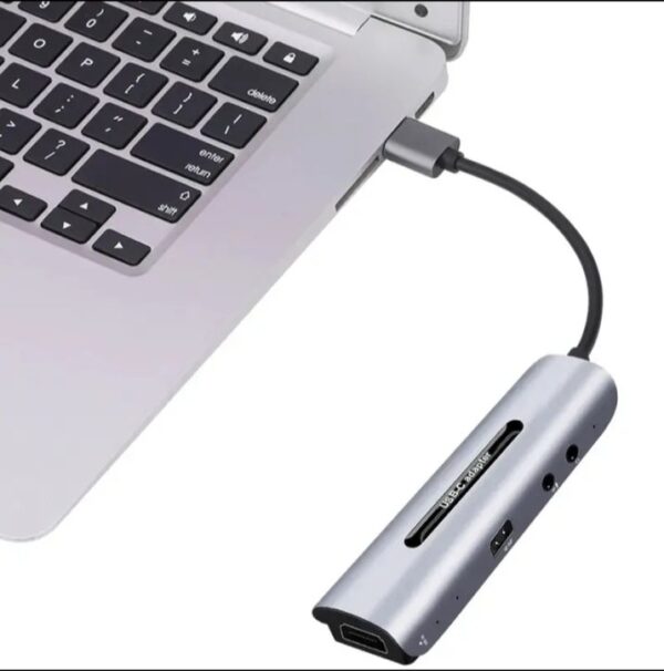 ⁦4K محول لابتوب من يو اس بي الي مخرج اتش دي ام اي – مايك – سماعة / مزود به مدخل اتش دي ام اي – موديل KJB5⁩ - الصورة ⁦4⁩