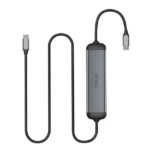 A521H موزع ويوو يو إس بي تايب C محول 5 في 1 مع كابل اطاله تايب سي للشحن 1.6 متر متوافق مع اجهزة الماك بوك