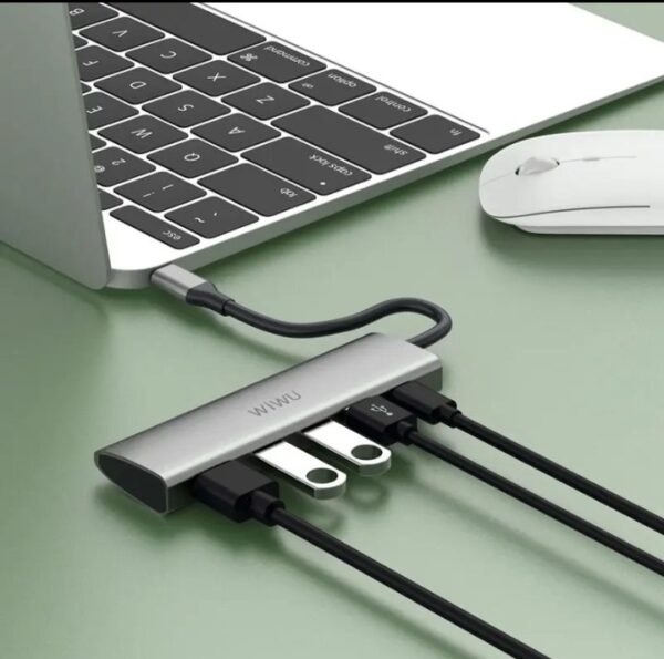 ⁦A531H موزع ويوو يو إس بي تايب C محول 5 في 1 متوافق مع اجهزة الماك بوك⁩ - الصورة ⁦4⁩