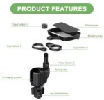 ⁦حامل أكواب للسيارة مزود بصينية طعام دوارة قابلة للفصل بالاضافة الي 2 فتحة كوب صغيرة وفتحة اكواب كبيرة / موديل CUP-A05⁩ - الصورة ⁦5⁩