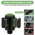 ⁦حامل أكواب للسيارة مزود بصينية طعام دوارة قابلة للفصل بالاضافة الي 2 فتحة كوب صغيرة وفتحة اكواب كبيرة / موديل CUP-A05⁩ - الصورة ⁦2⁩