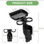 ⁦حامل أكواب للسيارة مزود بصينية طعام دوارة قابلة للفصل بالاضافة الي 2 فتحة كوب صغيرة وفتحة اكواب كبيرة / موديل CUP-A05⁩ - الصورة ⁦8⁩