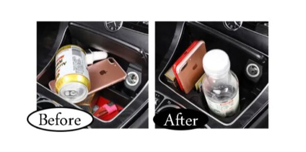 ⁦حامل اكواب مياه وبطاقات وموبايل ومحافظ لمرسيدس New E Class 2016-2019⁩ - الصورة ⁦7⁩