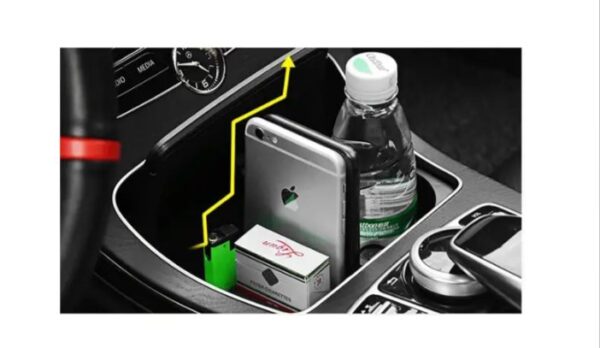 ⁦حامل اكواب مياه وبطاقات وموبايل ومحافظ لمرسيدس New C Class 2016-2019⁩ - الصورة ⁦2⁩