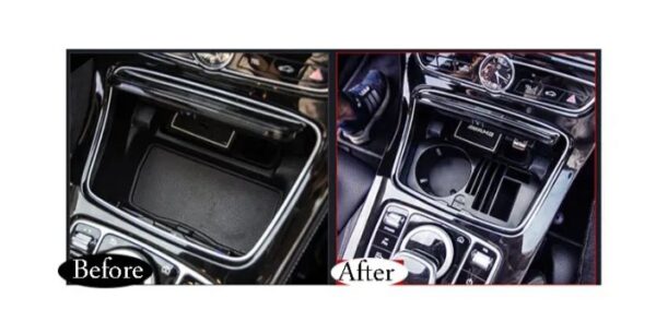 ⁦حامل اكواب مياه وبطاقات وموبايل ومحافظ لمرسيدس New C Class 2016-2019⁩ - الصورة ⁦3⁩