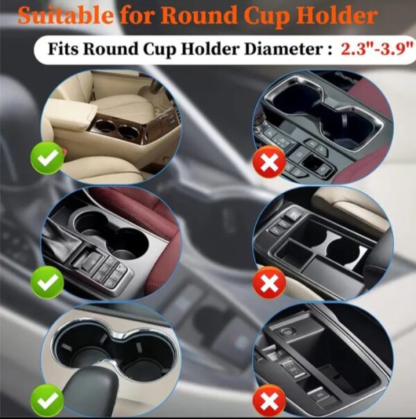 ⁦حامل الاكواب وزجاجات المياه يثبت في السيارة / موديل B14⁩ - الصورة ⁦4⁩