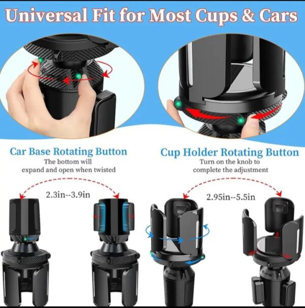 ⁦حامل الاكواب وزجاجات المياه يثبت في السيارة / موديل B14⁩ - الصورة ⁦3⁩