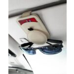 حامل النظاره والرخصة والكروت للسيارة يثبت في شماسة السيارة – 538 – لون بيج