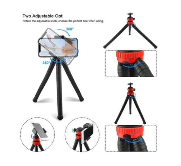 ⁦حامل ثلاثي مرن للموبيلات والكاميرات – UN-58⁩ - الصورة ⁦5⁩