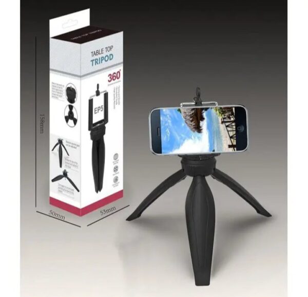 ⁦حامل ثلاثي ميني مع حامل مكتبي لاجهزة الموبايلات – EP5-360⁩ - الصورة ⁦2⁩