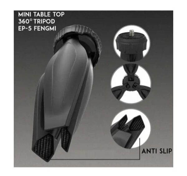 ⁦حامل ثلاثي ميني مع حامل مكتبي لاجهزة الموبايلات – EP5-360⁩ - الصورة ⁦3⁩