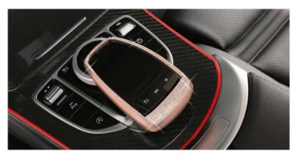 ⁦إطار فأرة للتحكم لمرسيدس New E Class 2016-2019 / لون روز جولد⁩ - الصورة ⁦3⁩