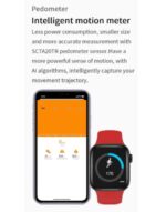 ⁦ساعة ذكية G63L تقوم بقياس درجة حرارة الجسم ونسبة الأكسجين في الدم و قياس نبطات القلب وضغط الدم وتنبيهات المكالمات والرسائل متوافق مع نظامي Android و IOS لون أحمر⁩ - الصورة ⁦4⁩
